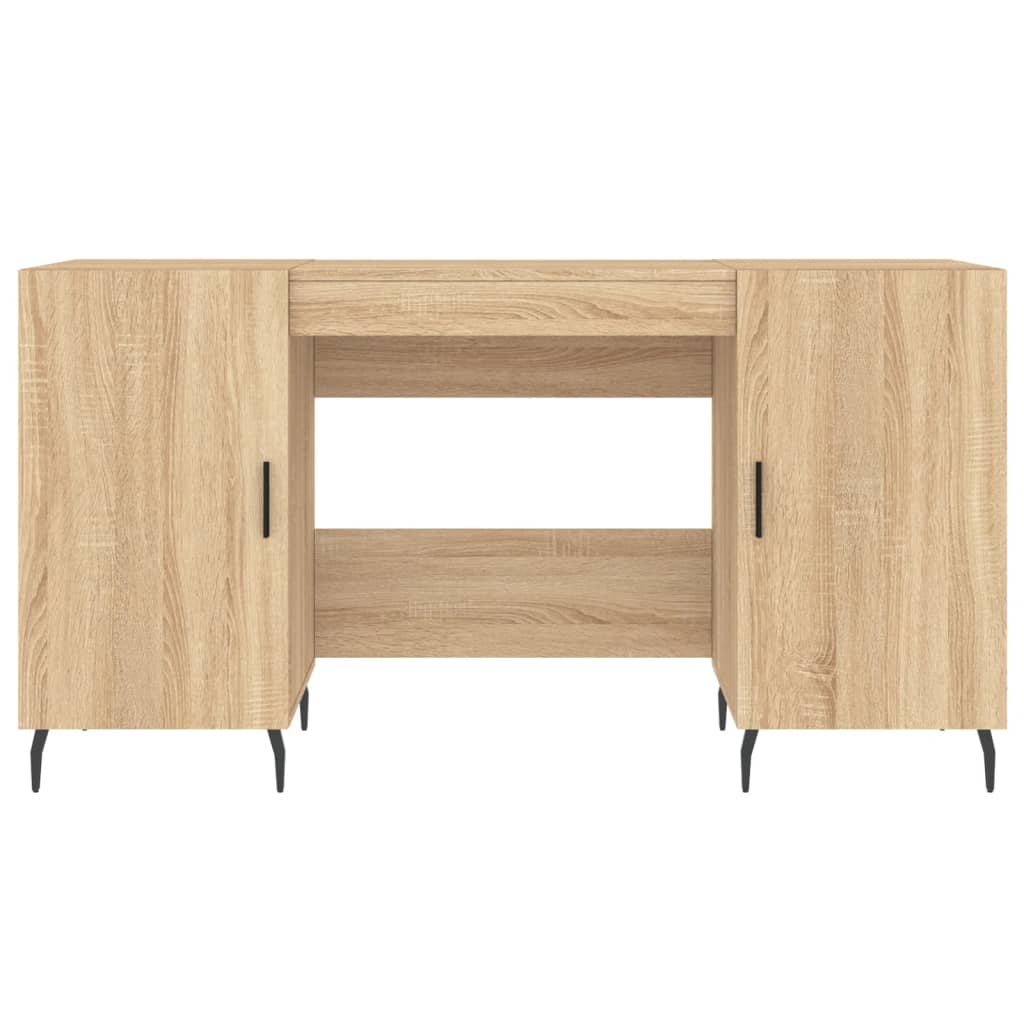 vidaXL Birou, stejar sonoma, 140x50x75 cm, lemn compozit