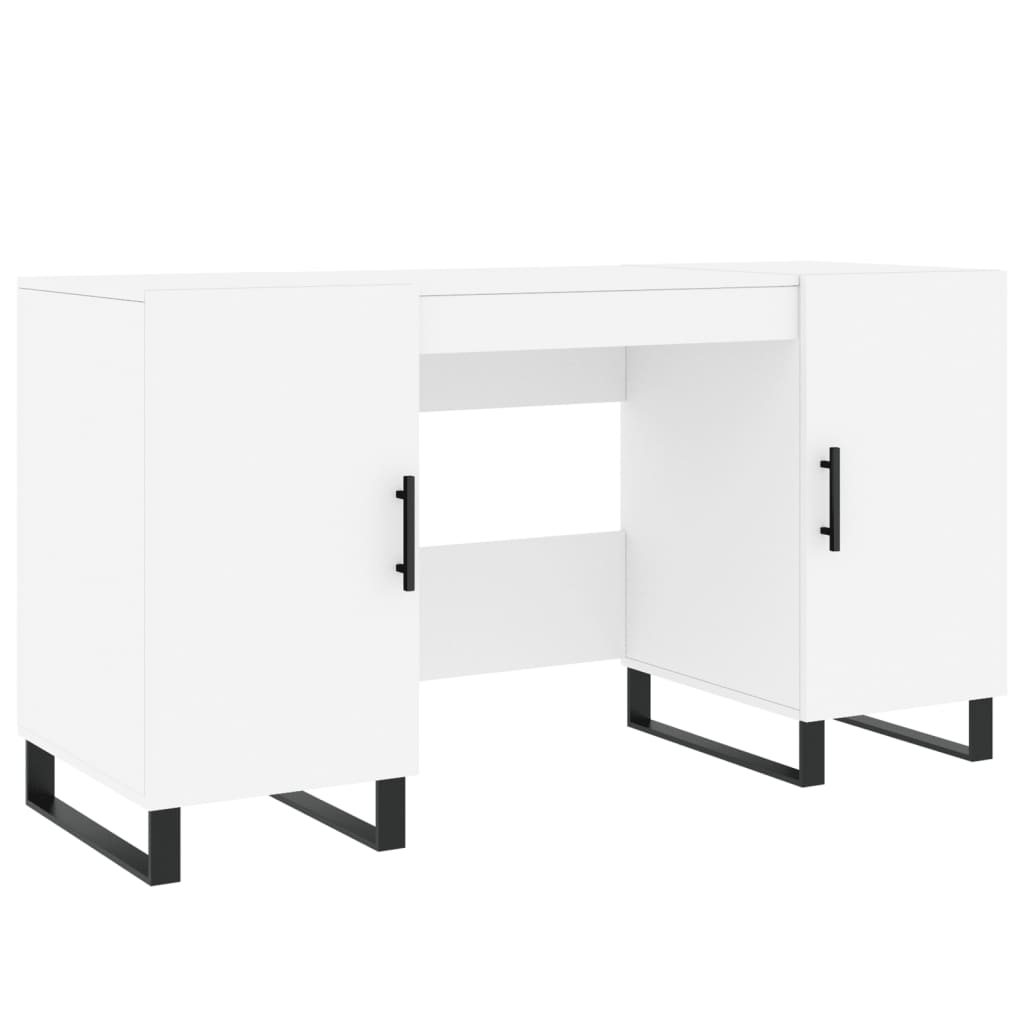 vidaXL Birou, alb, 140x50x75 cm, lemn prelucrat