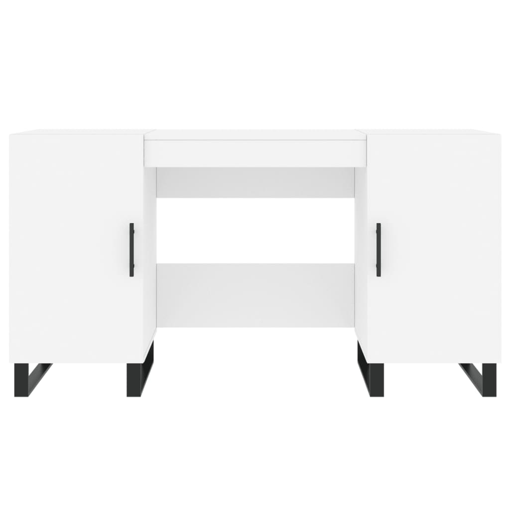 vidaXL Birou, alb, 140x50x75 cm, lemn prelucrat