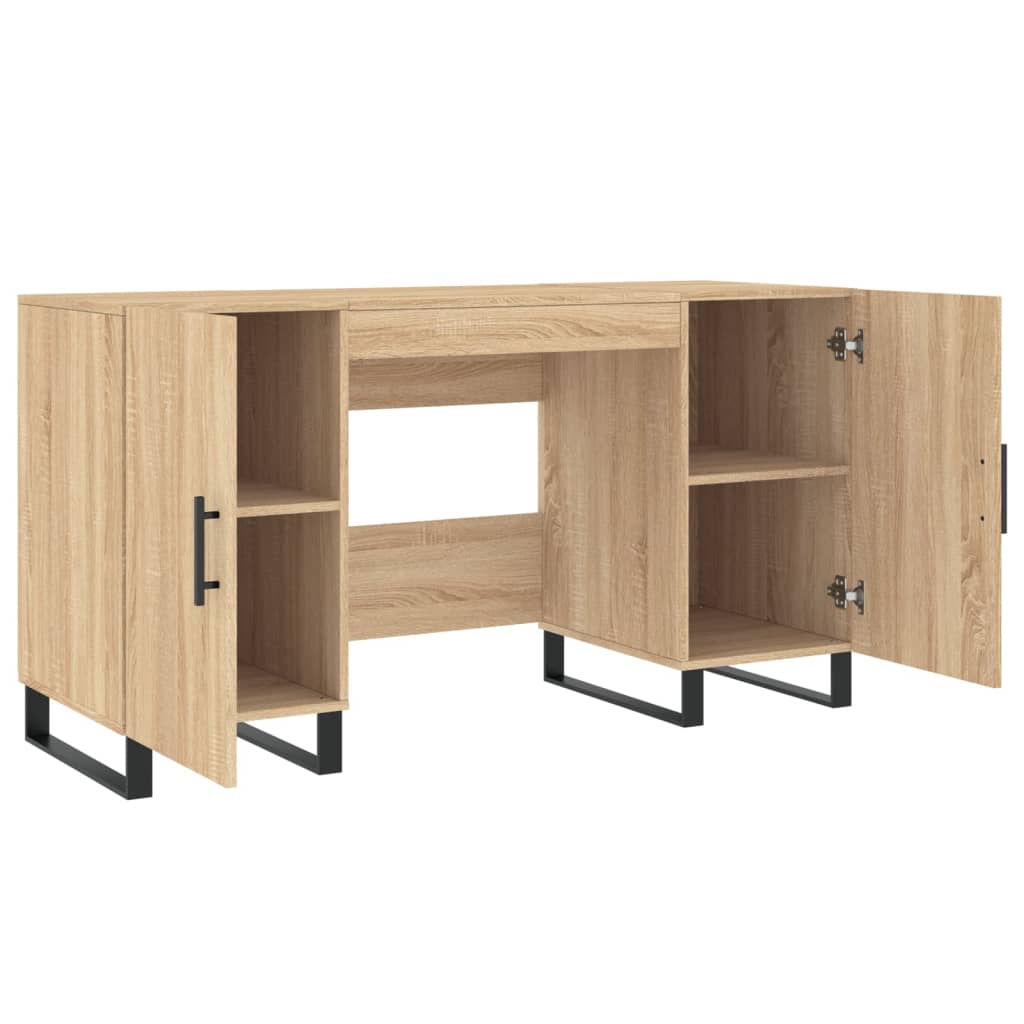 vidaXL Birou, stejar sonoma, 140x50x75 cm, lemn compozit