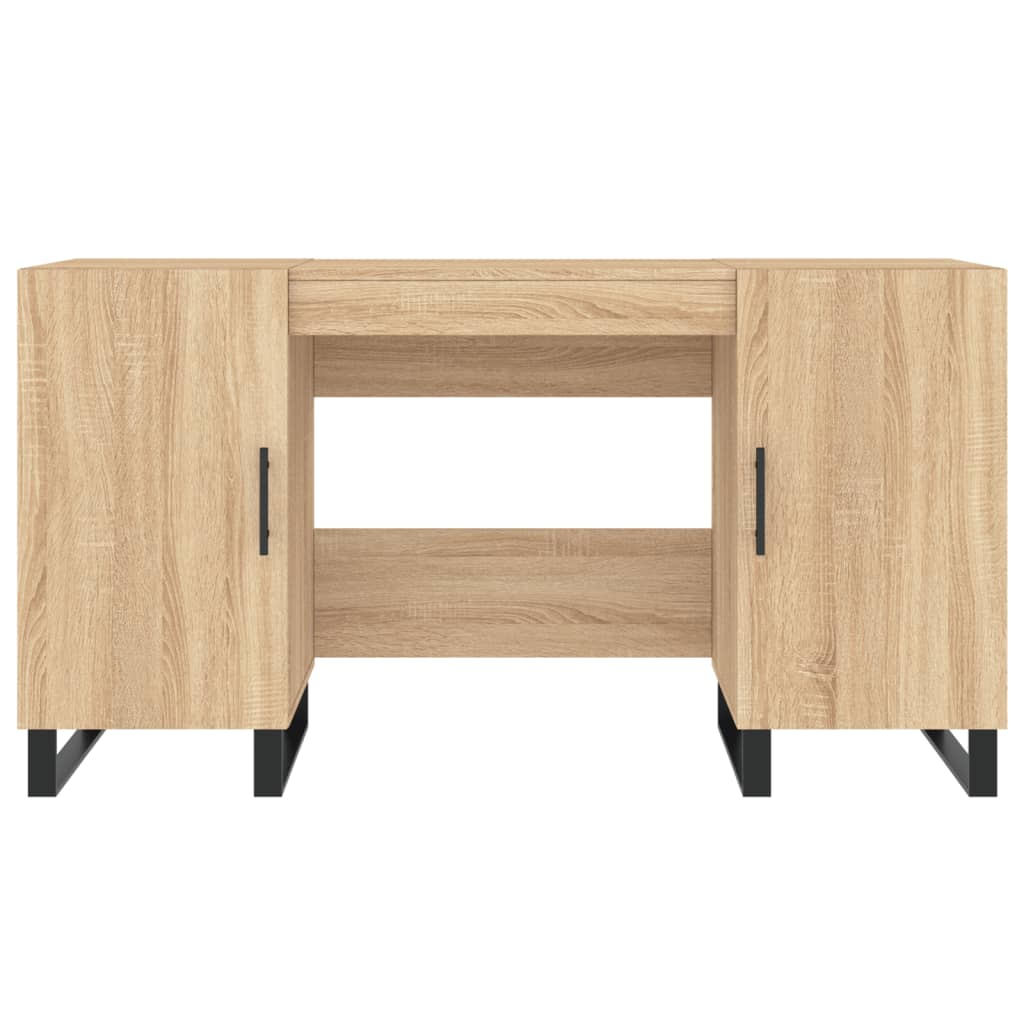 vidaXL Birou, stejar sonoma, 140x50x75 cm, lemn compozit