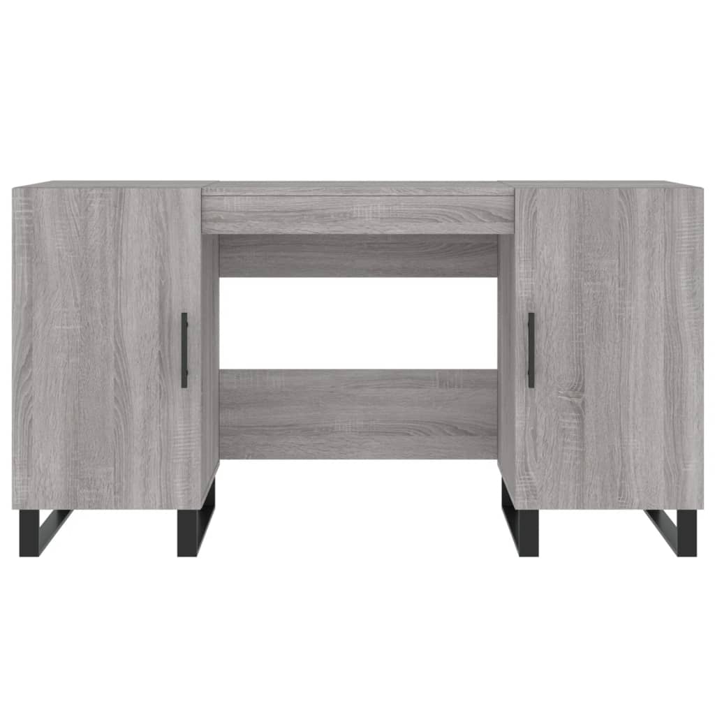 vidaXL Birou, gri sonoma, 140x50x75 cm, lemn compozit