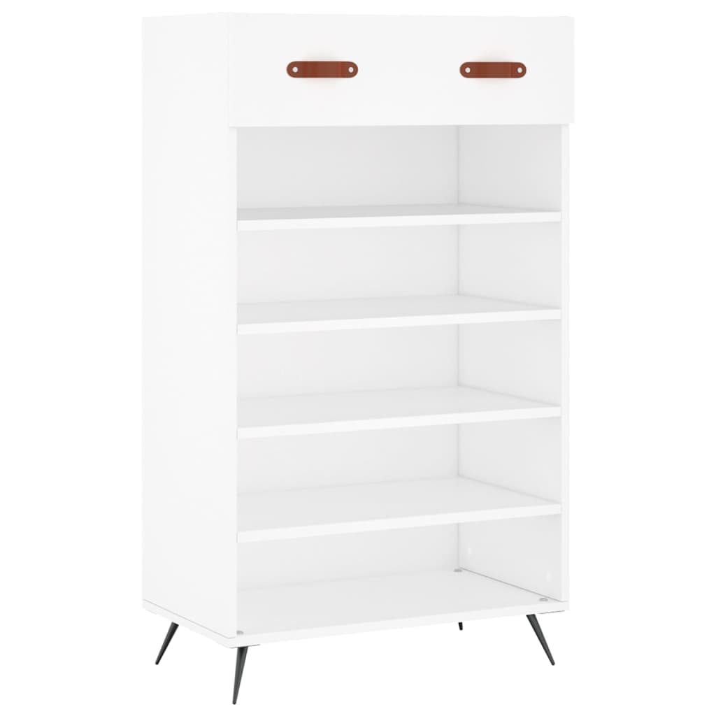 vidaXL Pantofar, alb, 60x35x105 cm, lemn compozit vidaXL Pantofar, alb, 60x35x105 cm, lemn compozit