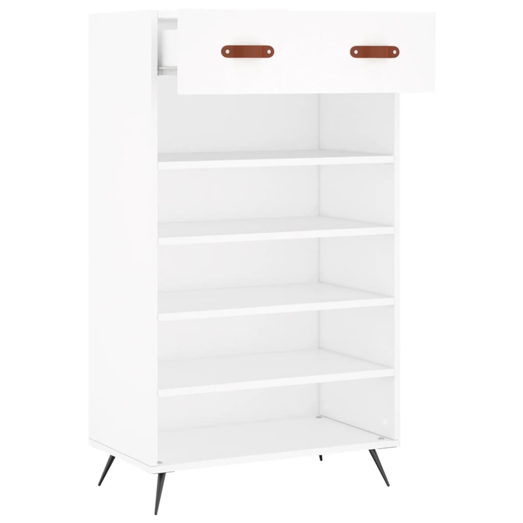 vidaXL Pantofar, alb, 60x35x105 cm, lemn compozit vidaXL Pantofar, alb, 60x35x105 cm, lemn compozit