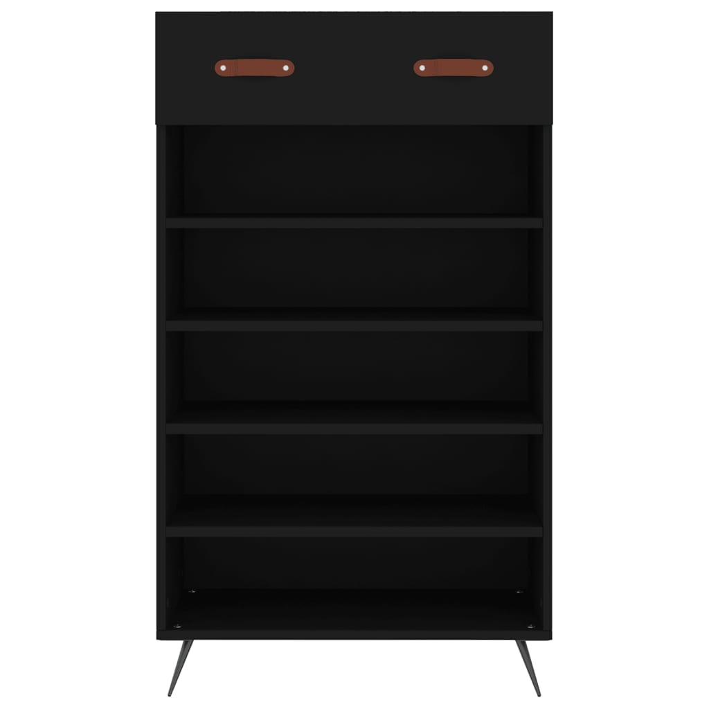 vidaXL Pantofar, negru, 60x35x105 cm, lemn compozit vidaXL Pantofar, negru, 60x35x105 cm, lemn compozit