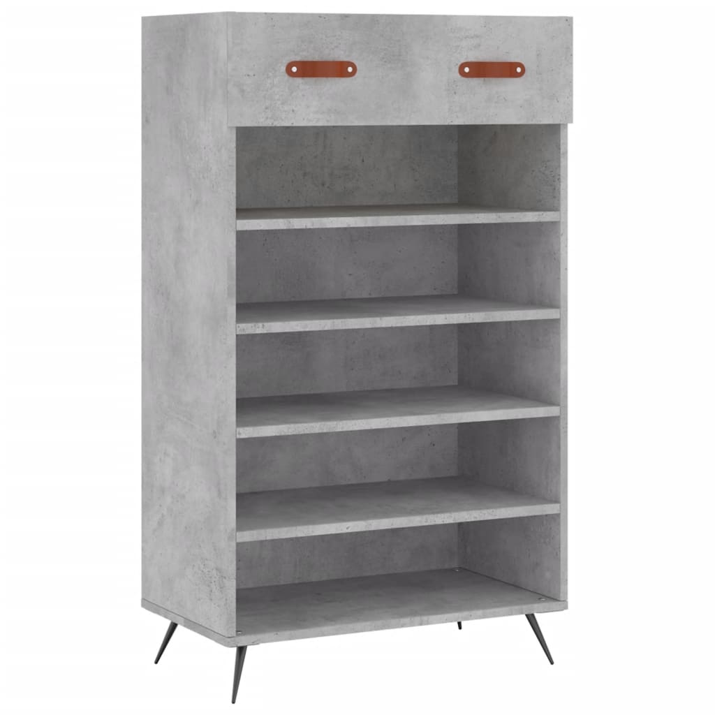 vidaXL Pantofar, gri beton, 60x35x105 cm, lemn compozit