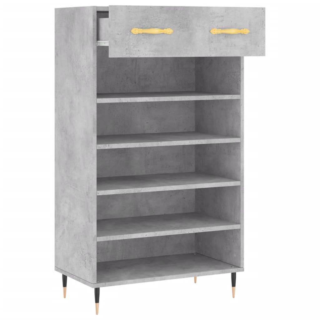 vidaXL Pantofar, gri beton, 60x35x105 cm, lemn compozit vidaXL Pantofar, gri beton, 60x35x105 cm, lemn compozit
