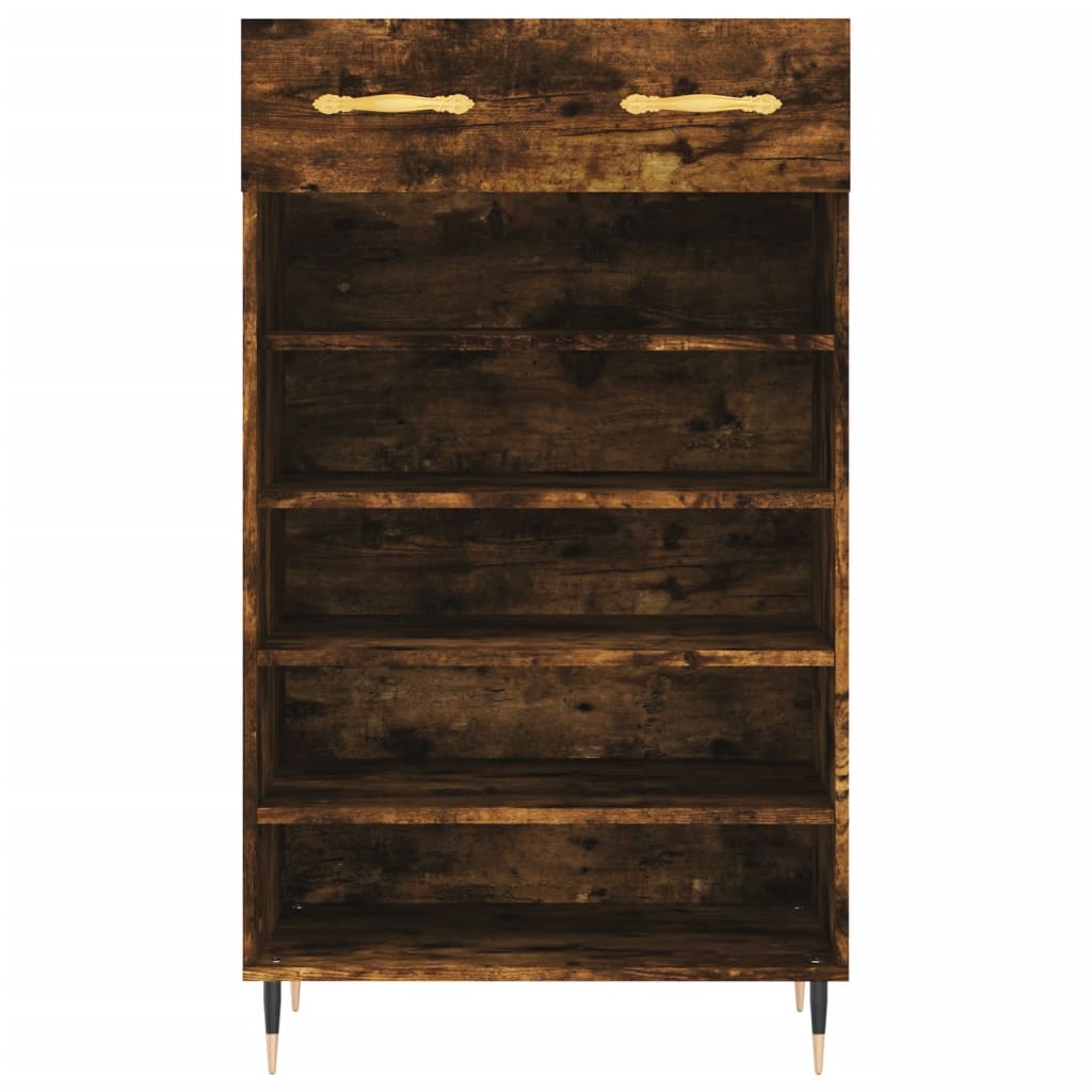 vidaXL Pantofar, stejar afumat, 60x35x105 cm, lemn compozit