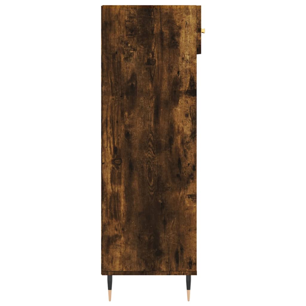 vidaXL Pantofar, stejar afumat, 60x35x105 cm, lemn compozit