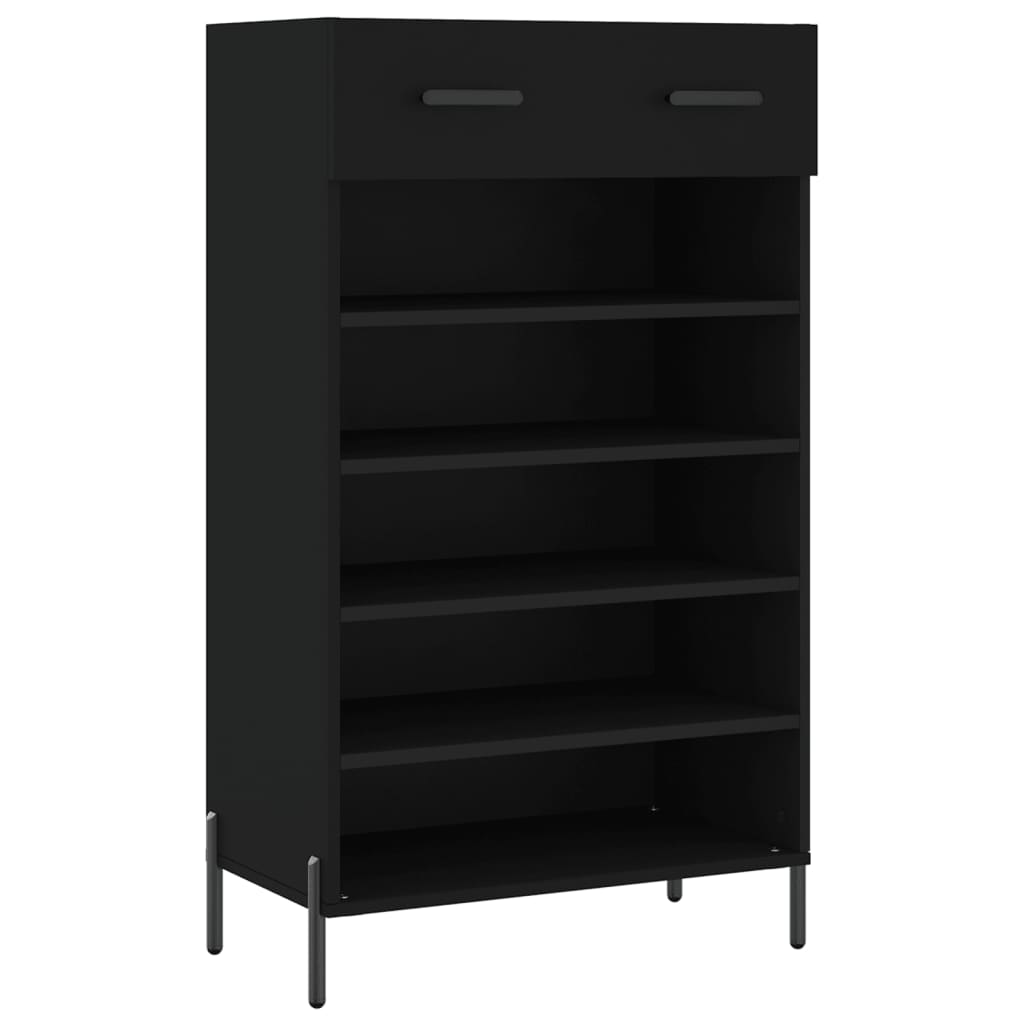 vidaXL Pantofar, negru, 60x35x105 cm, lemn compozit vidaXL Pantofar, negru, 60x35x105 cm, lemn compozit