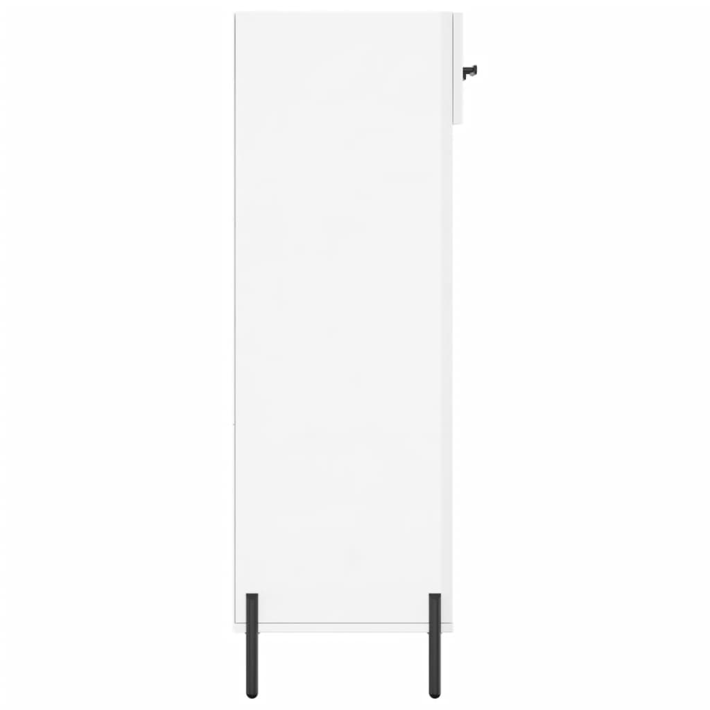 vidaXL Pantofar, alb extralucios, 60x35x105 cm, lemn prelucrat