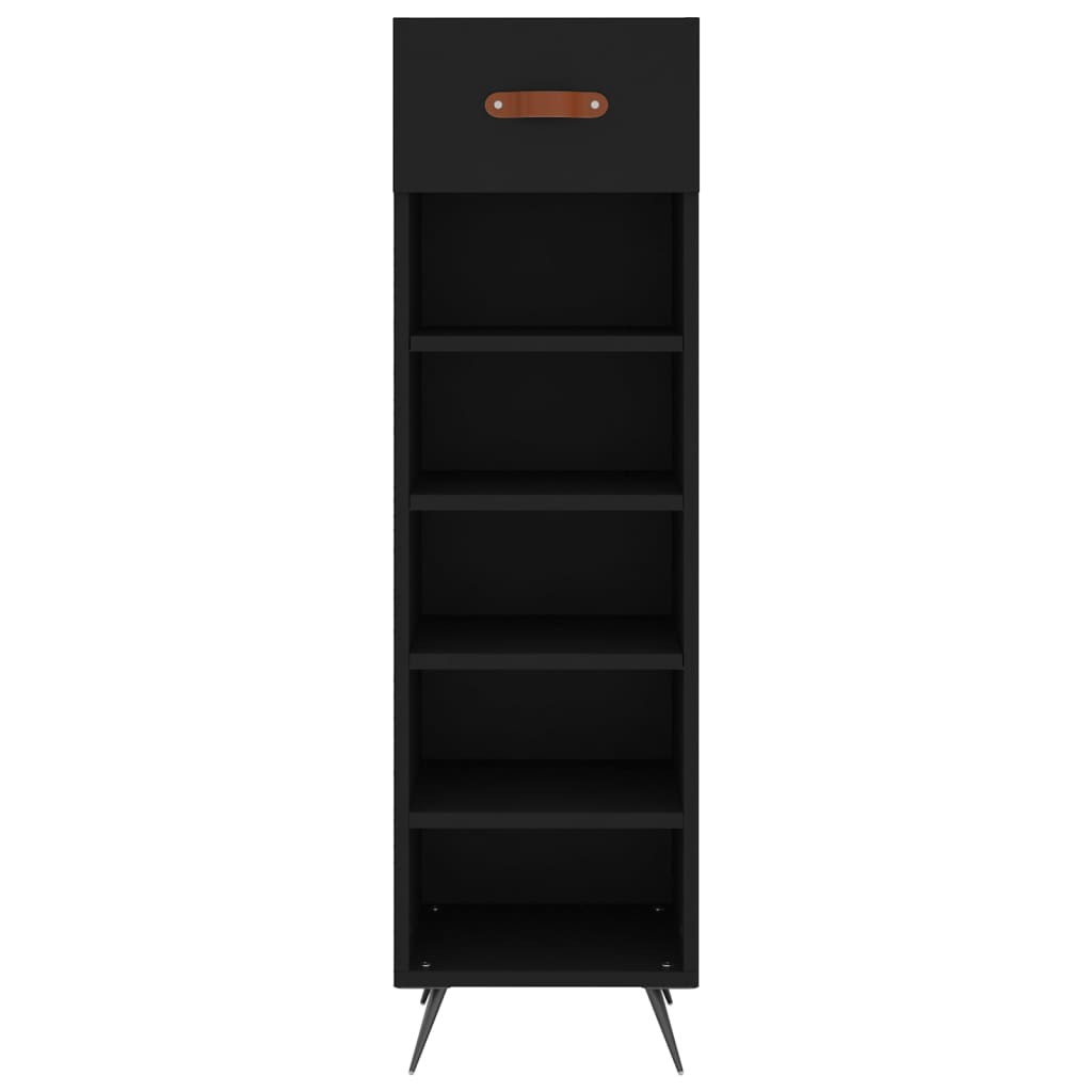 vidaXL Pantofar, negru, 30x35x105 cm, lemn compozit vidaXL Pantofar, negru, 30x35x105 cm, lemn compozit