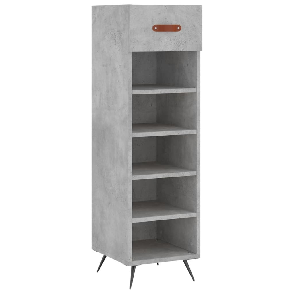 vidaXL Pantofar, gri beton, 30x35x105 cm, lemn compozit