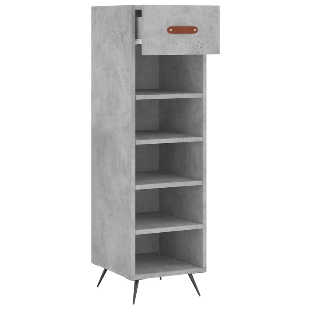 vidaXL Pantofar, gri beton, 30x35x105 cm, lemn compozit