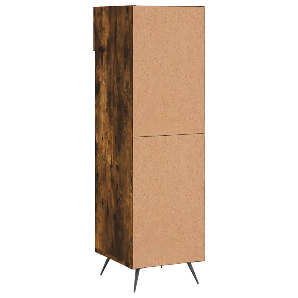 vidaXL Pantofar, stejar afumat, 30x35x105 cm, lemn compozit