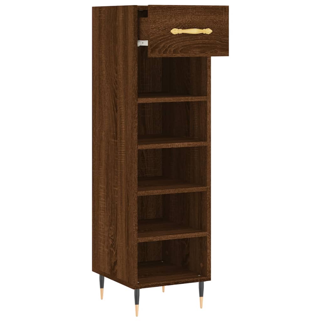vidaXL Pantofar, stejar maro, 30x35x105 cm, lemn compozit