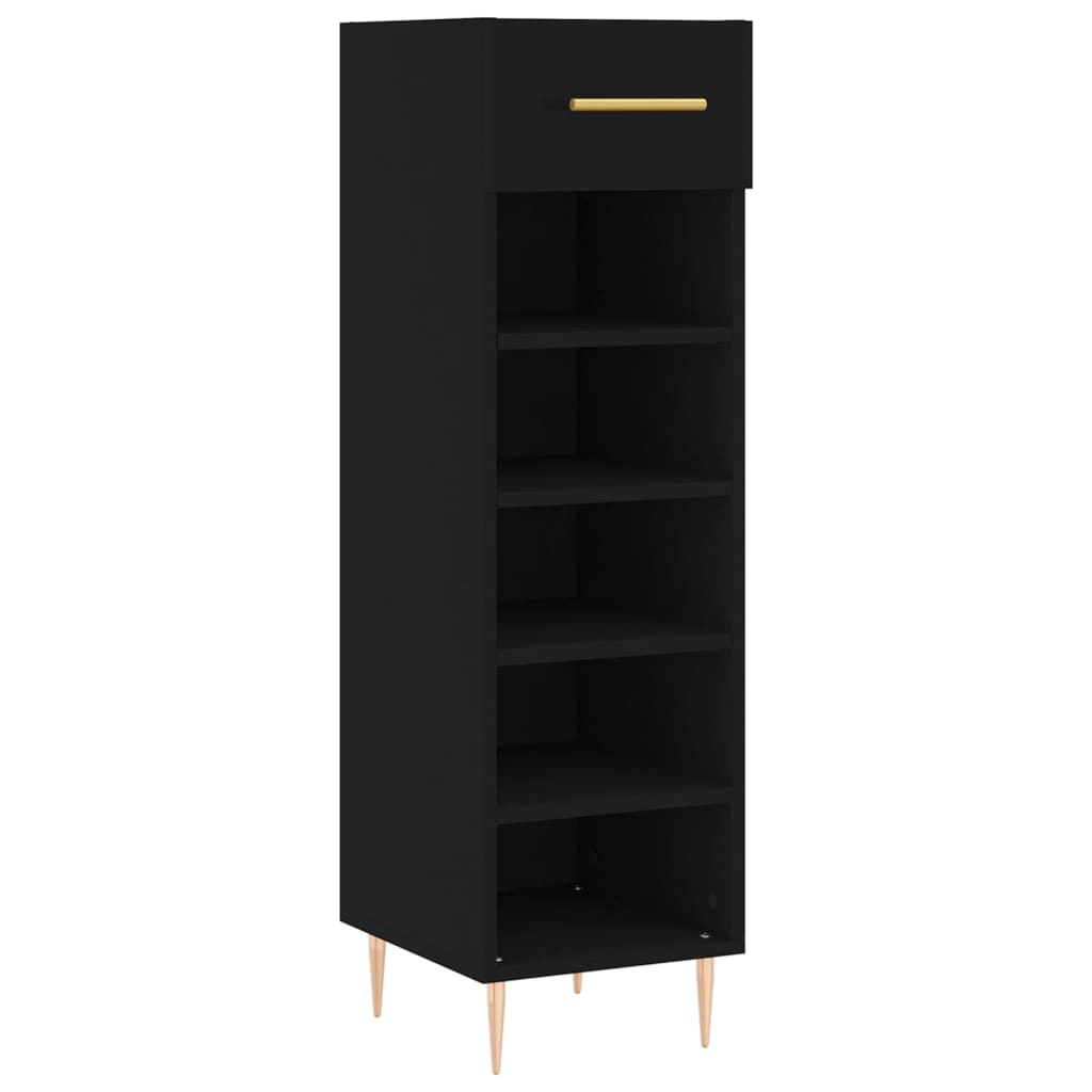 vidaXL Pantofar, negru, 30x35x105 cm, lemn compozit vidaXL Pantofar, negru, 30x35x105 cm, lemn compozit