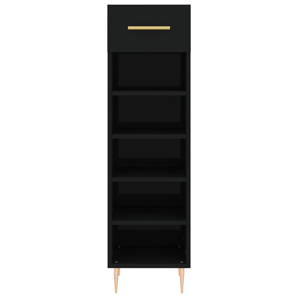 vidaXL Pantofar, negru, 30x35x105 cm, lemn compozit vidaXL Pantofar, negru, 30x35x105 cm, lemn compozit