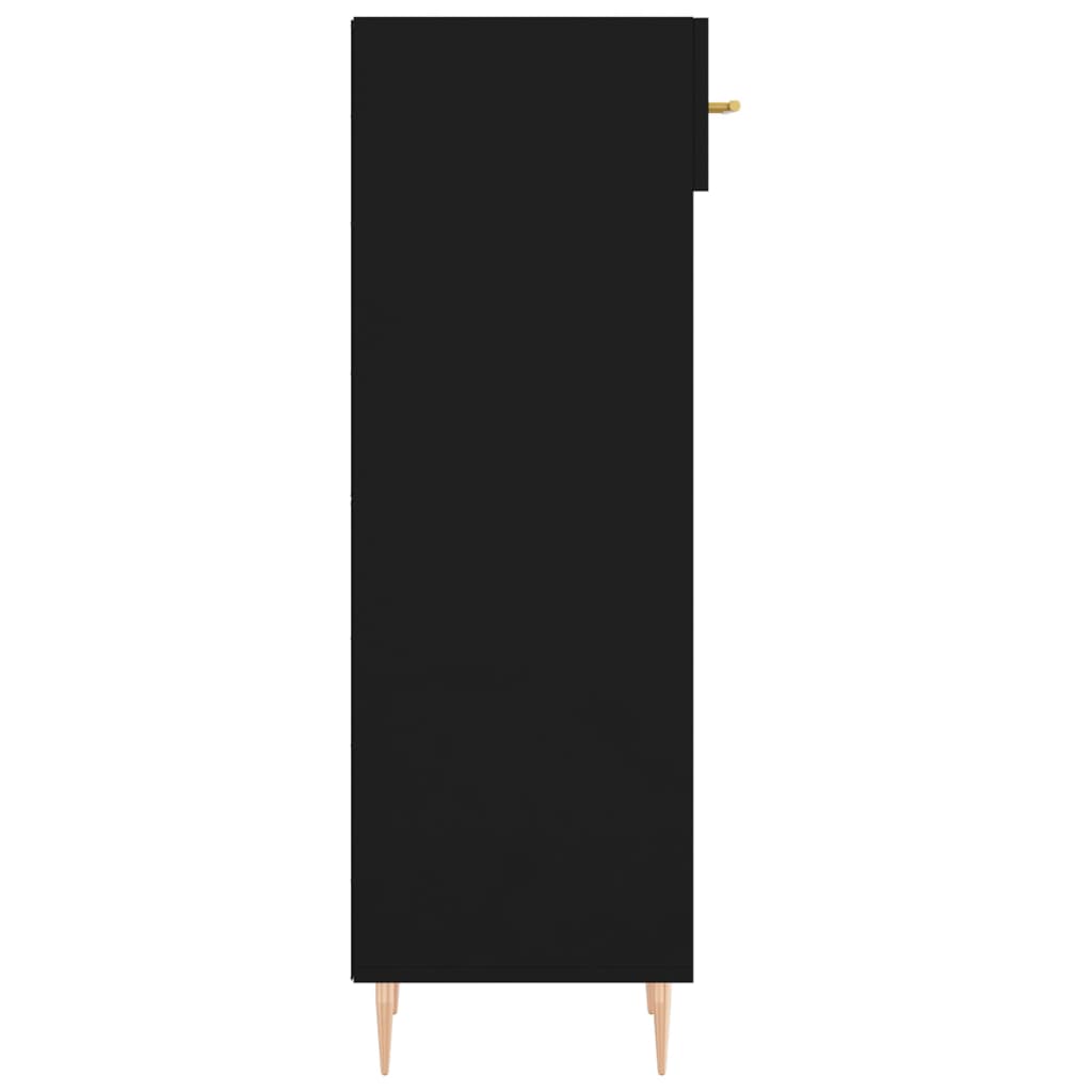 vidaXL Pantofar, negru, 30x35x105 cm, lemn compozit vidaXL Pantofar, negru, 30x35x105 cm, lemn compozit