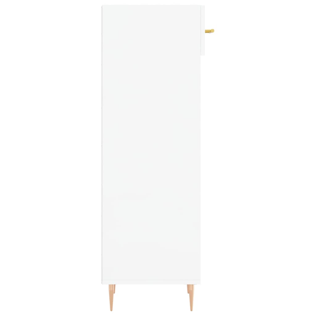vidaXL Pantofar, alb extralucios, 30x35x105 cm, lemn prelucrat