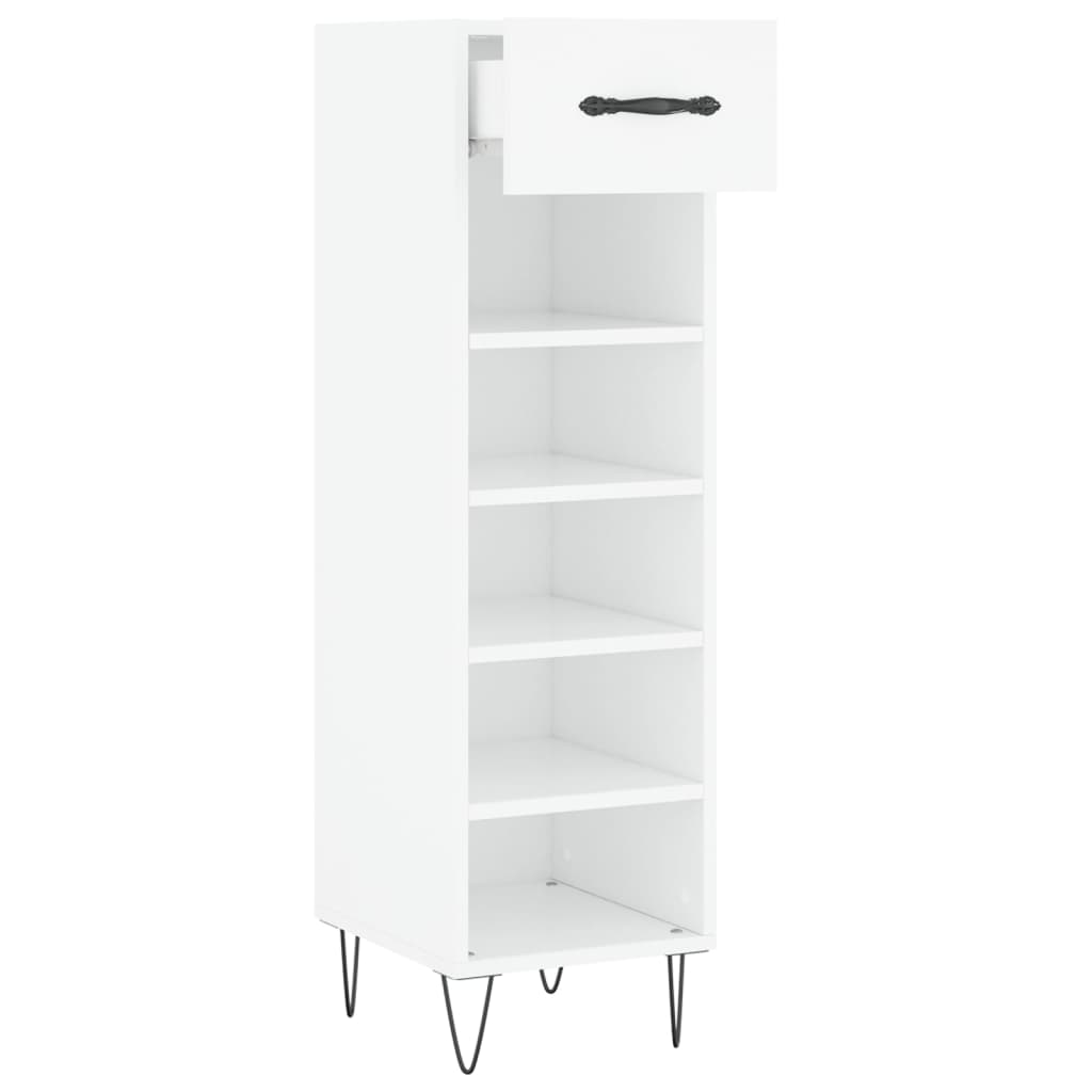 vidaXL Pantofar, alb, 30x35x105 cm, lemn compozit vidaXL Pantofar, alb, 30x35x105 cm, lemn compozit