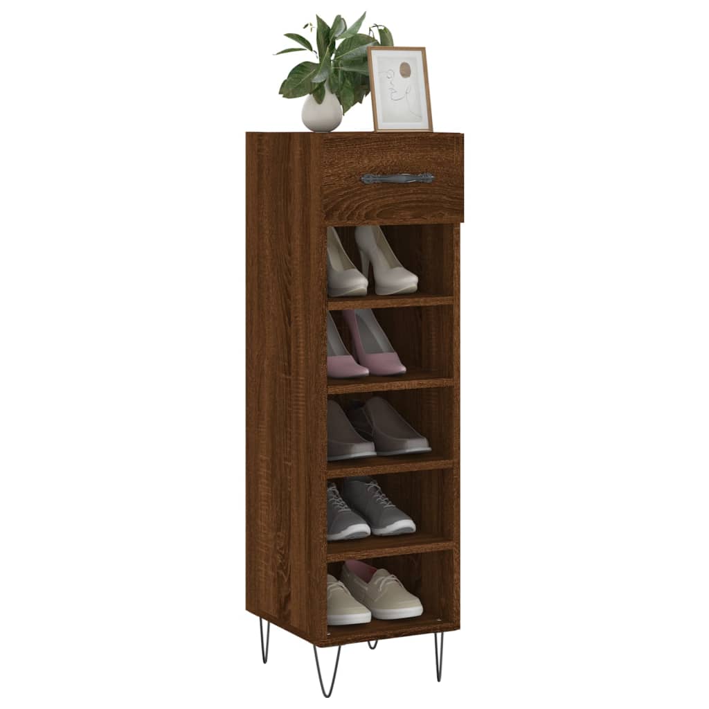 vidaXL Pantofar, stejar maro, 30x35x105 cm, lemn compozit vidaXL Pantofar, stejar maro, 30x35x105 cm, lemn compozit