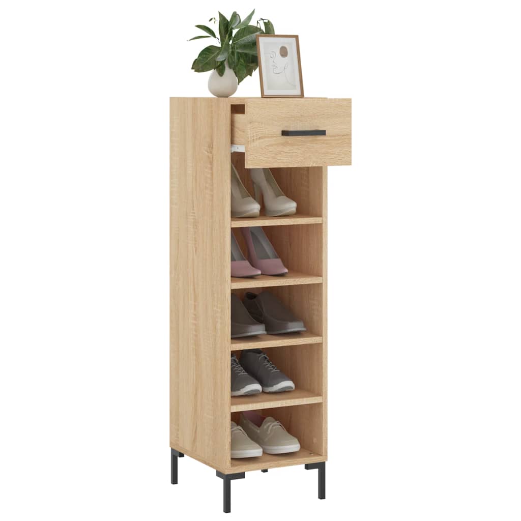 vidaXL Dulap de pantofi stejar Sonoma 30x35x105 cm lemn prelucrat vidaXL Dulap de pantofi stejar Sonoma 30x35x105 cm lemn prelucrat