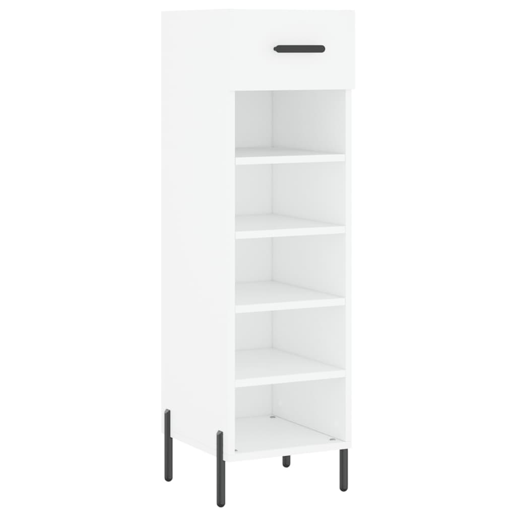 vidaXL Pantofar, alb, 30x35x105 cm, lemn compozit