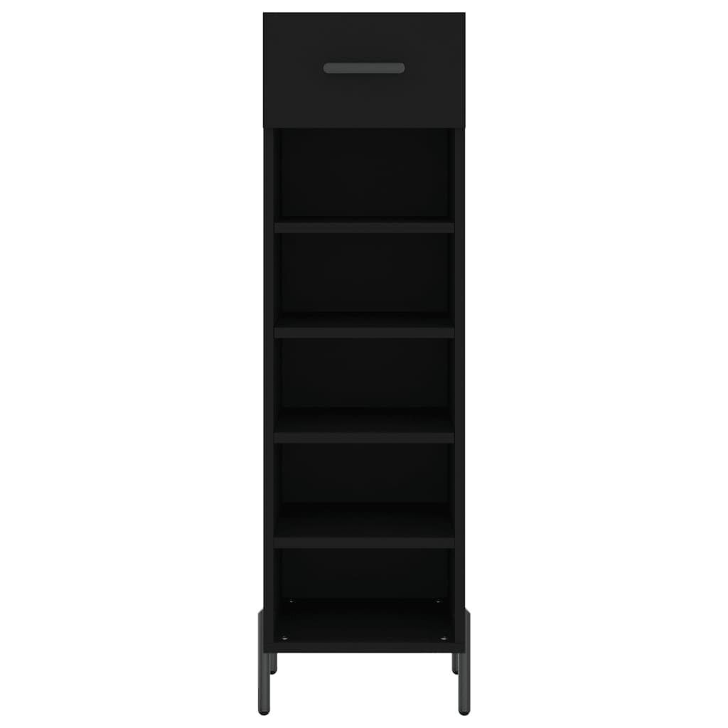 vidaXL Pantofar, negru, 30x35x105 cm, lemn compozit vidaXL Pantofar, negru, 30x35x105 cm, lemn compozit