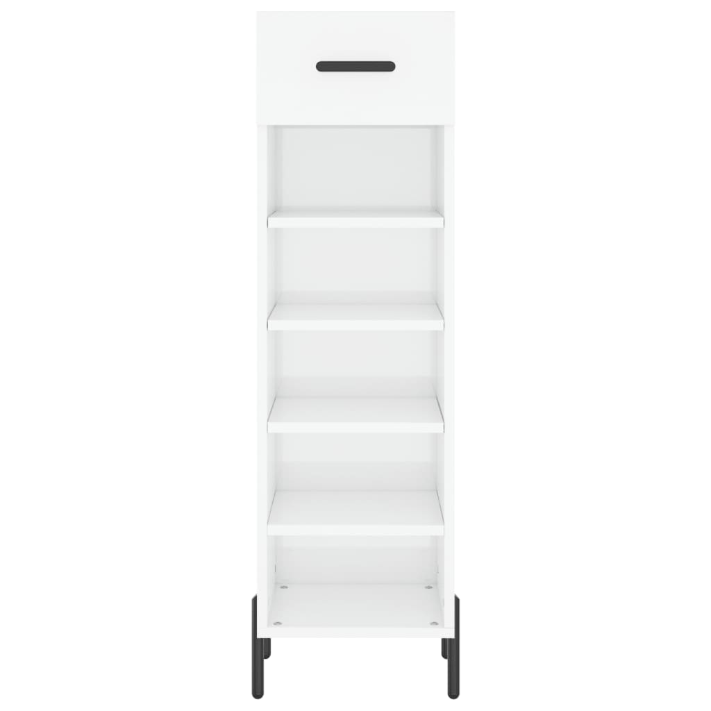 vidaXL Pantofar, alb extralucios, 30x35x105 cm, lemn prelucrat vidaXL Pantofar, alb extralucios, 30x35x105 cm, lemn prelucrat