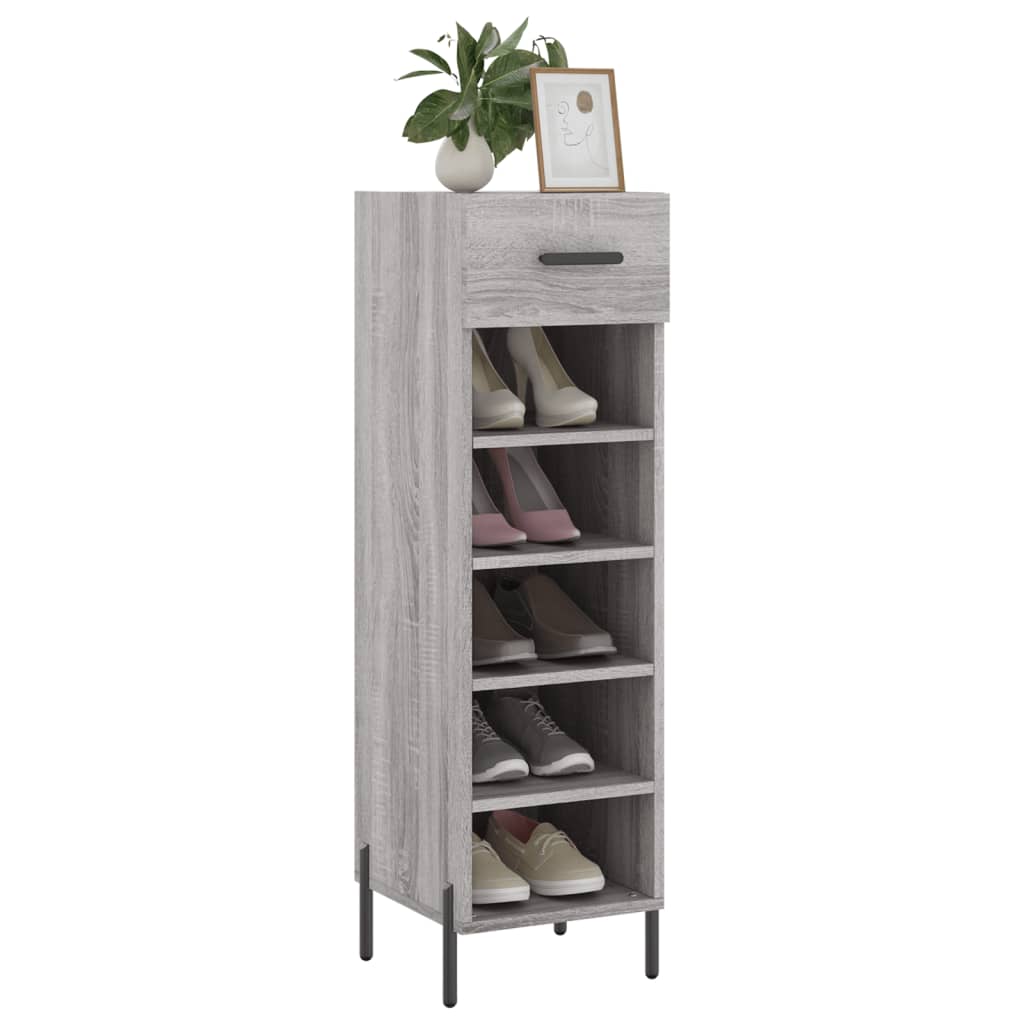 vidaXL Pantofar, gri sonoma, 30x35x105 cm, lemn compozit vidaXL Pantofar, gri sonoma, 30x35x105 cm, lemn compozit