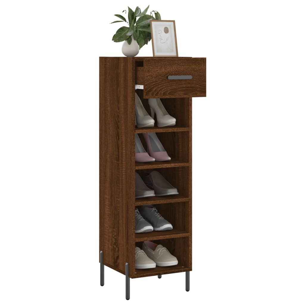 vidaXL Pantofar, stejar maro, 30x35x105 cm, lemn compozit vidaXL Pantofar, stejar maro, 30x35x105 cm, lemn compozit