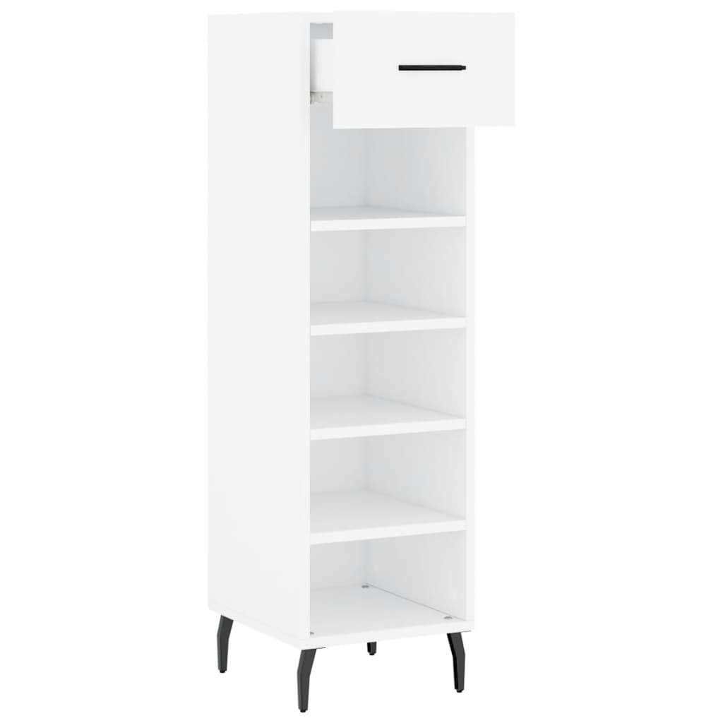 vidaXL Pantofar, alb, 30x35x105 cm, lemn compozit vidaXL Pantofar, alb, 30x35x105 cm, lemn compozit