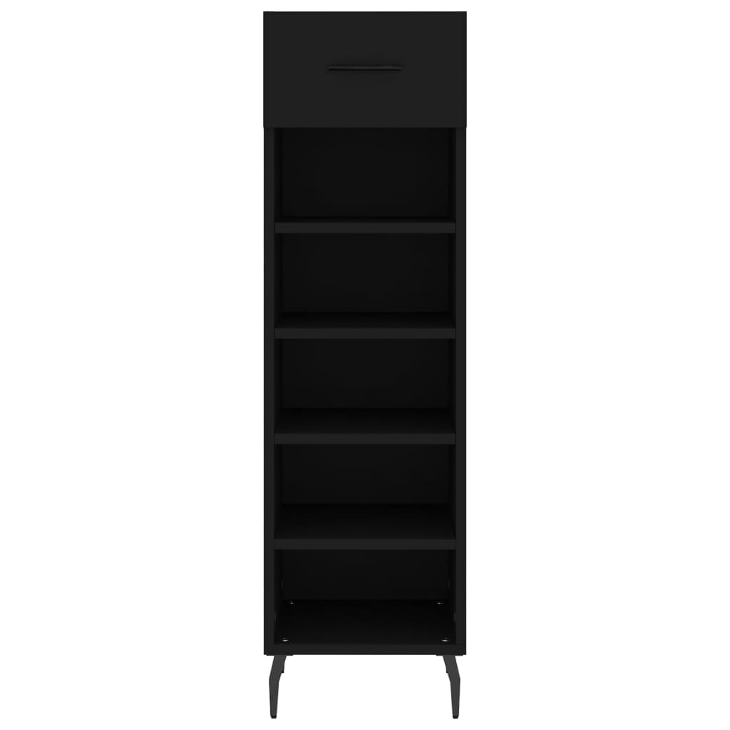 vidaXL Pantofar, negru, 30x35x105 cm, lemn compozit vidaXL Pantofar, negru, 30x35x105 cm, lemn compozit