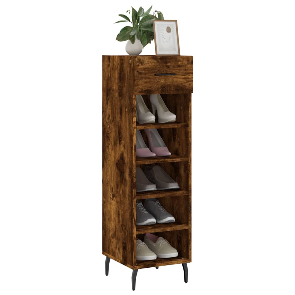 vidaXL Pantofar, stejar afumat, 30x35x105 cm, lemn compozit vidaXL Pantofar, stejar afumat, 30x35x105 cm, lemn compozit