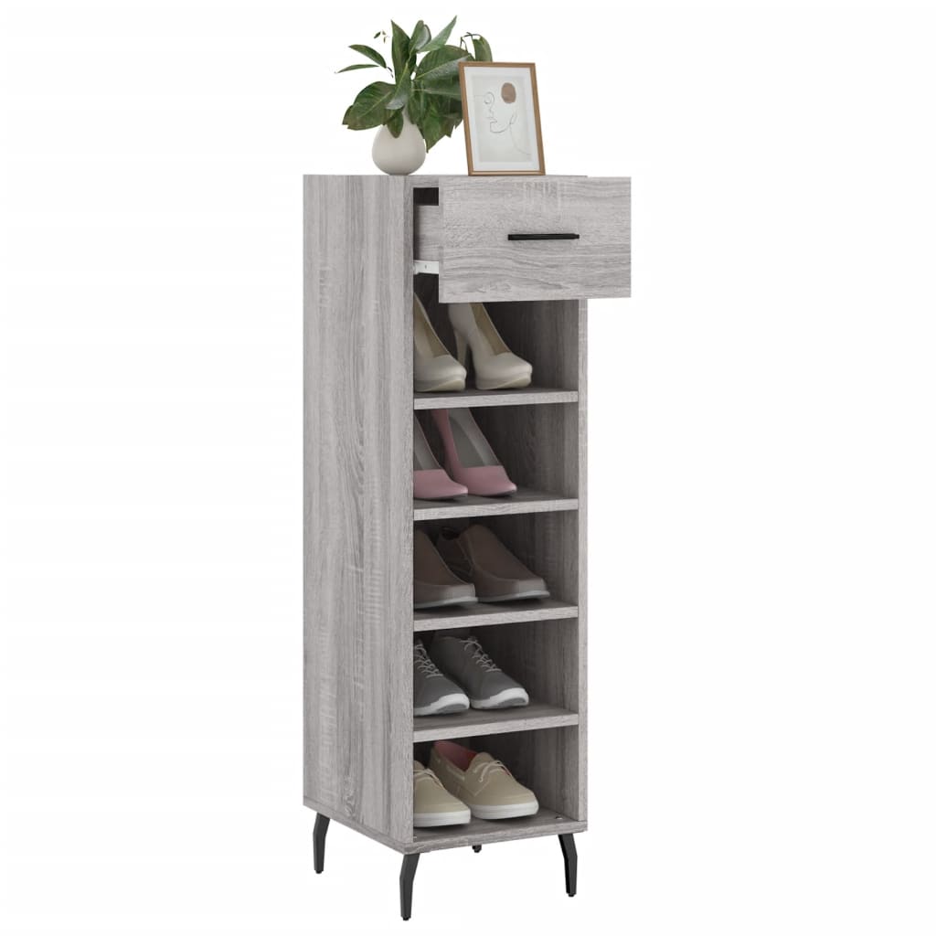 vidaXL Pantofar, gri sonoma, 30x35x105 cm, lemn compozit vidaXL Pantofar, gri sonoma, 30x35x105 cm, lemn compozit