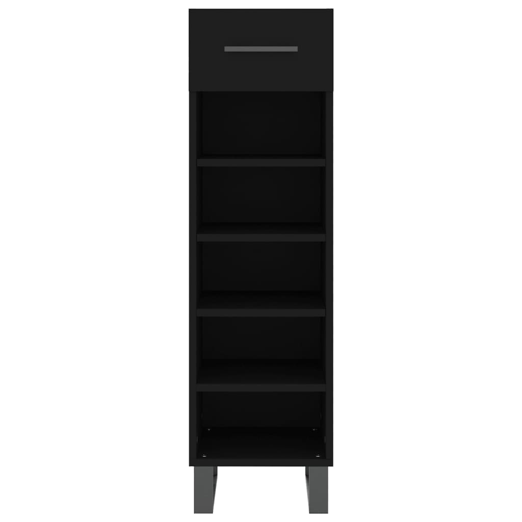 vidaXL Pantofar, negru, 30x35x105 cm, lemn compozit vidaXL Pantofar, negru, 30x35x105 cm, lemn compozit