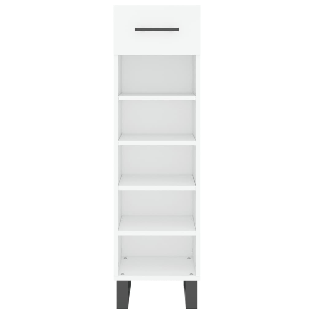 vidaXL Pantofar, alb extralucios, 30x35x105 cm, lemn prelucrat