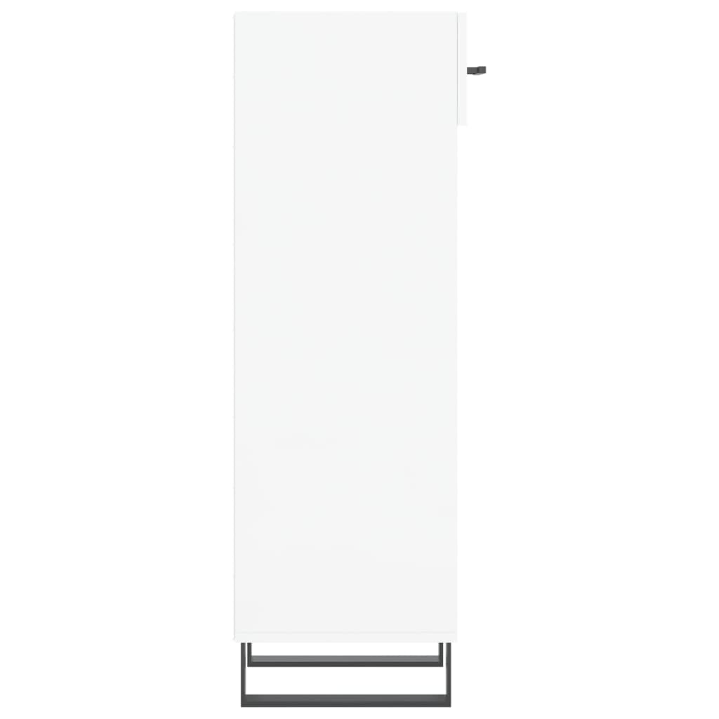 vidaXL Pantofar, alb extralucios, 30x35x105 cm, lemn prelucrat