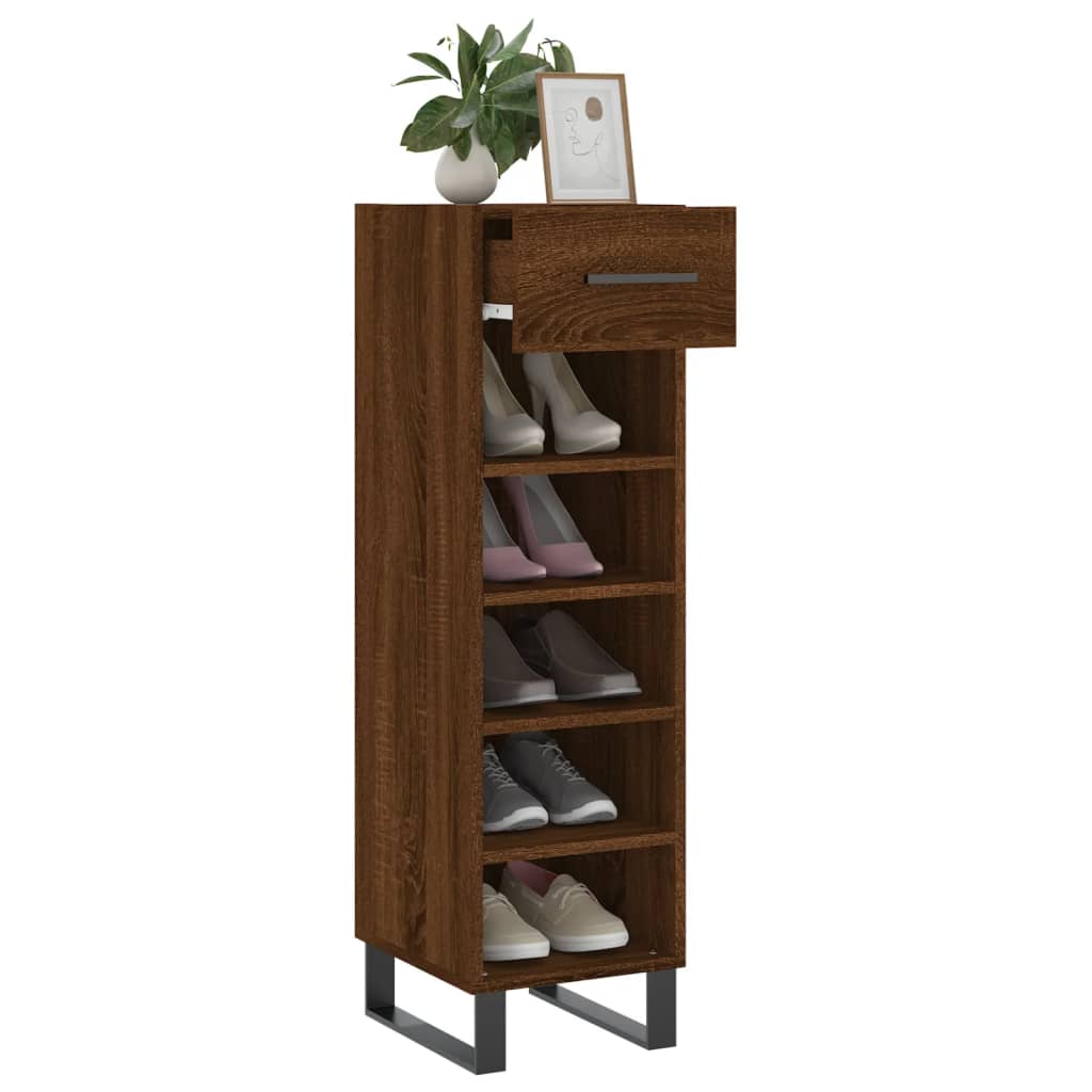 vidaXL Pantofar, stejar maro, 30x35x105 cm, lemn compozit vidaXL Pantofar, stejar maro, 30x35x105 cm, lemn compozit