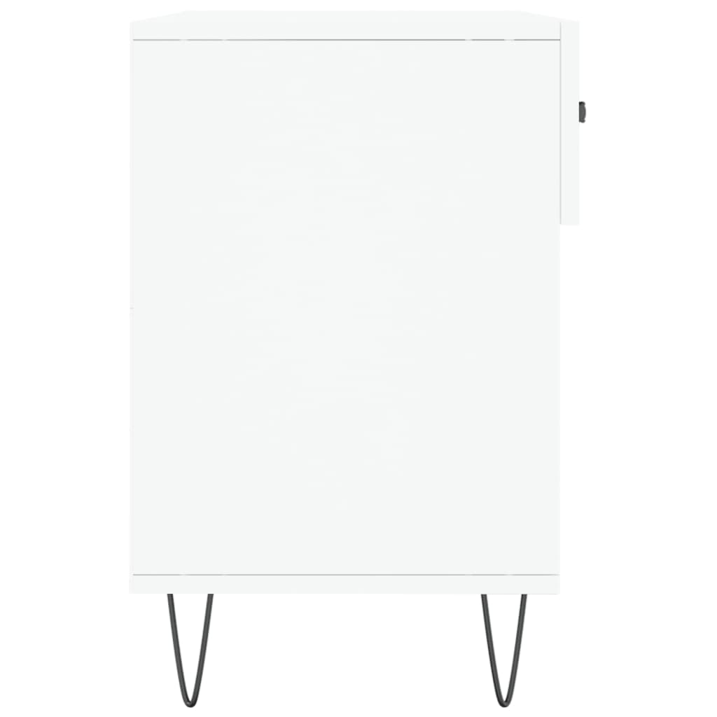 vidaXL Bancă de pantofi, alb, 102x35x55 cm, lemn prelucrat vidaXL Bancă de pantofi, alb, 102x35x55 cm, lemn prelucrat