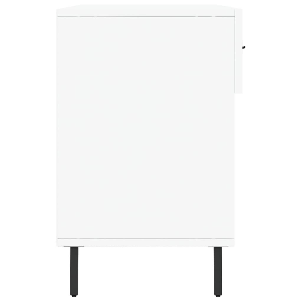 vidaXL Bancă de pantofi, alb, 102x35x55 cm, lemn prelucrat vidaXL Bancă de pantofi, alb, 102x35x55 cm, lemn prelucrat