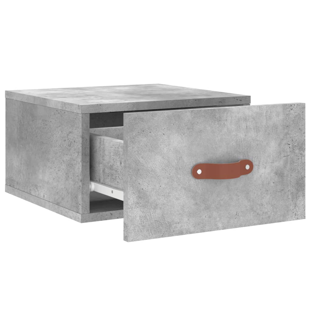vidaXL Noptiere montate pe perete 2 buc. gri beton 35x35x20 cm vidaXL Noptiere montate pe perete 2 buc. gri beton 35x35x20 cm
