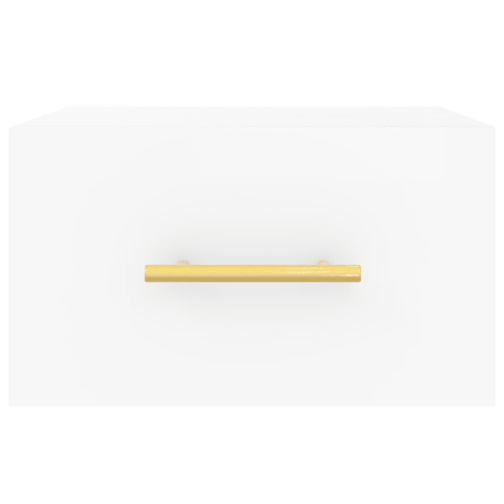 vidaXL Noptiere de perete, 2 buc., alb, 35x35x20 cm