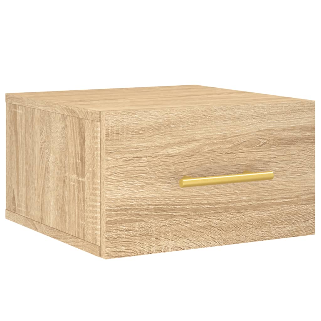 vidaXL Noptiere de perete, 2 buc., stejar sonoma, 35x35x20 cm