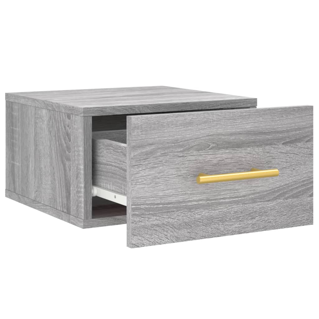 vidaXL Noptieră montată pe perete gri Sonoma 35x35x20 cm vidaXL Noptieră montată pe perete gri Sonoma 35x35x20 cm