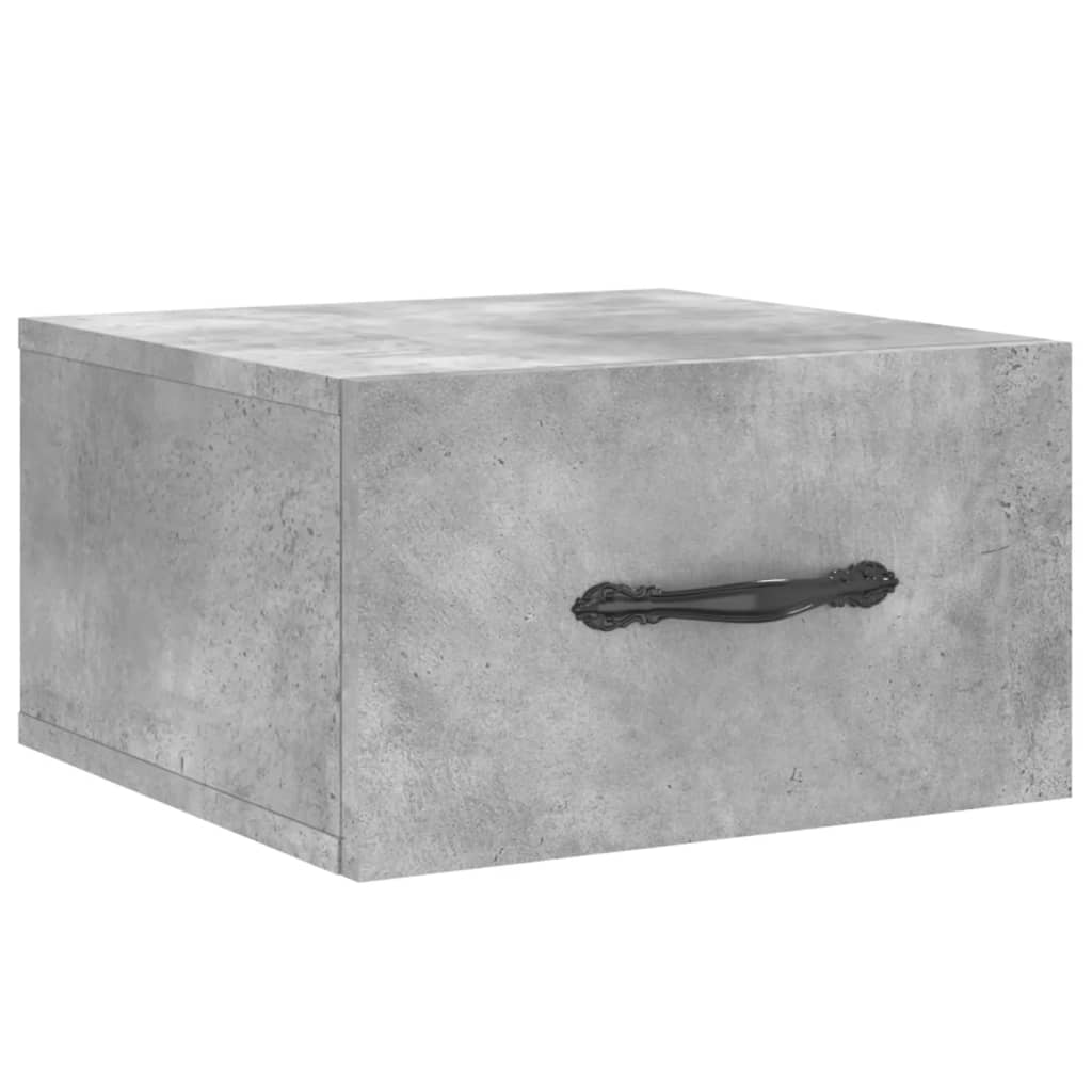 vidaXL Noptiere montate pe perete 2 buc. gri beton 35x35x20 cm vidaXL Noptiere montate pe perete 2 buc. gri beton 35x35x20 cm