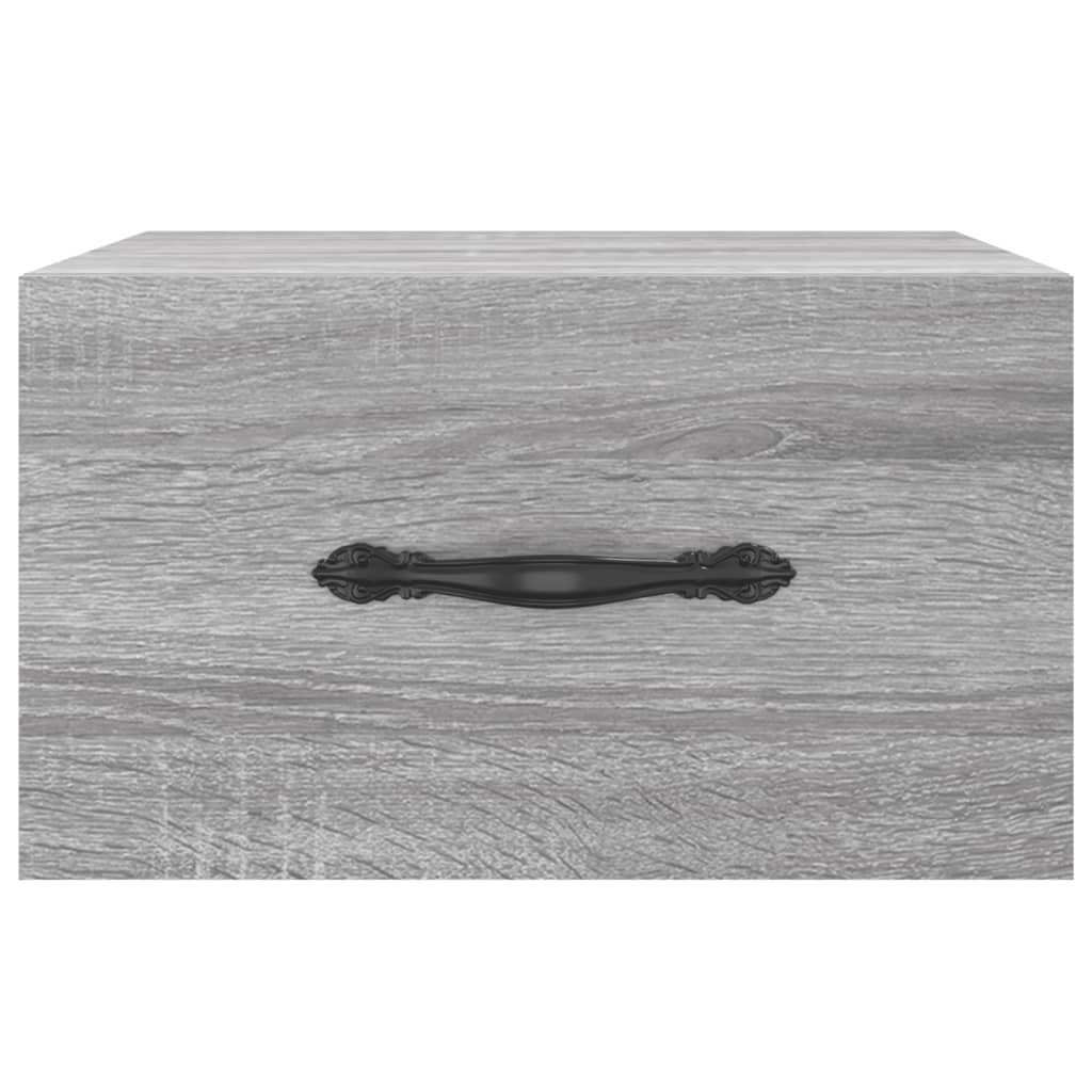 vidaXL Noptieră montată pe perete gri Sonoma 35x35x20 cm
