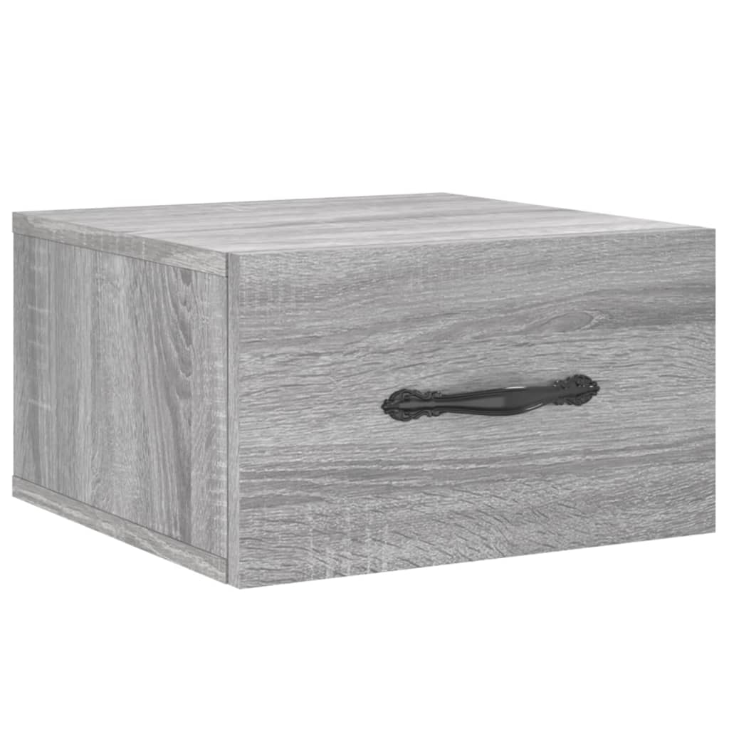vidaXL Noptiere de perete, 2 buc., sonoma gri, 35x35x20 cm
