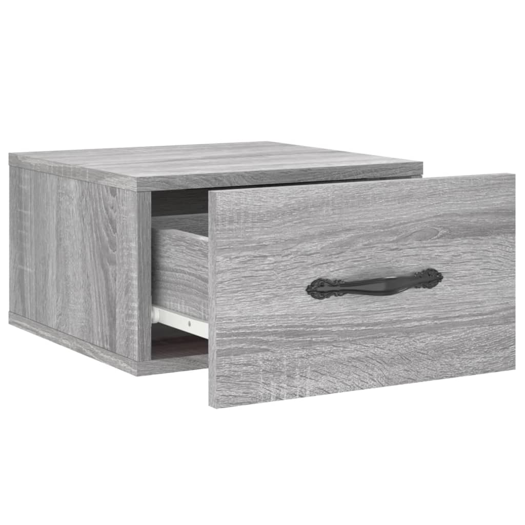 vidaXL Noptiere de perete, 2 buc., sonoma gri, 35x35x20 cm